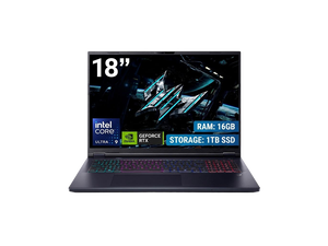 Acer Predator Helios Neo 18 AI - 18.0" Intel Core Ultra 9 275HX - GeForce RTX 5070 Ti Laptop GPU - 2.10 GHz - 16GB Memory - 1 TB PCIe SSD - Windows 11 Home Gaming Laptop - 240 Hz IPS (PHN18-72-92Y3 ) Acer Predator Helios Neo 18 AI - 18.0" Intel Core Ultra 9 275HX - GeForce RTX 5070 Ti Laptop GPU - 2.10 GHz - 16GB Memory - 1 TB PCIe SSD - Windows 11 Home Gaming Laptop - 240 Hz IPS (PHN18-72-92Y3 )