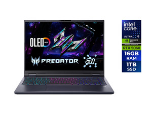Acer Predator Helios Neo 14 AI Gaming, Intel Core Ultra 9 processor 285H, NVIDIA GeForce RTX 5060 Laptop GPU, 14.5" WQXGA+ OLED 120Hz, 16GB LPDDR5X, 1TB PCIe Gen 4 SSD, Wi-Fi 6E, Windows 11 Home Acer Predator Helios Neo 14 AI Gaming, Intel Core Ultra 9 processor 285H, NVIDIA GeForce RTX 5060 Laptop GPU, 14.5" WQXGA+ OLED 120Hz, 16GB LPDDR5X, 1TB PCIe Gen 4 SSD, Wi-Fi 6E, Windows 11 Home
