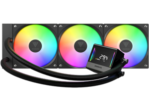 GAMDIAS CHIONE E4 360mm V2 AIO CPU Cooler & ARGB Liquid Cooler with Digital Display, 2600 RPM Pump, Clean Cable Design, 3X 120mm PWM Fan with MOBO Sync, Intel LGA 1700/1200, AMD AM5/AM4 GAMDIAS CHIONE E4 360mm V2 AIO CPU Cooler & ARGB Liquid Cooler with Digital Display, 2600 RPM Pump, Clean Cable Design, 3X 120mm PWM Fan with MOBO Sync, Intel LGA 1700/1200, AMD AM5/AM4