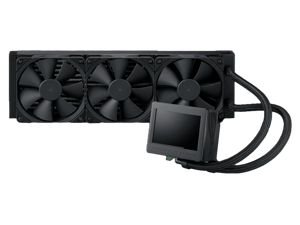 ASUS ROG Ryujin III 360 AIO liquid CPU cooler with 360mm radiator, Asetek 8th gen pump, 3x Noctua industrialPPC 120mm fans, 3.5" color LCD, Intel LGA 1851/1700/1200 & AMD AM5/AM4 Compatible