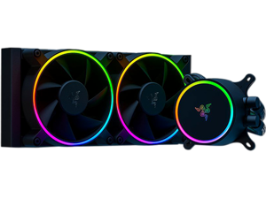 Razer Hanbo Chroma RGB AIO Liquid Cooler 240MM (ARGB Pump Cap), Intel LGA 1851/1700/1200 & AMD AM4 & AM5 Compatible