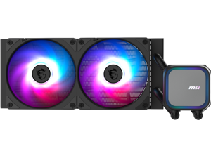 MSI MAG Coreliquid A13 240 Black - AIO ARGB Liquid Cooling - 240mm Radiator - Dual 120mm ARGB PWM Fans - EZ Connect - LGA 1700/1851/AM5/AM4 Compatible
