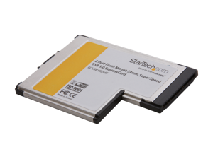 StarTech ECUSB3S254F 2 Port Flush Mount ExpressCard 54mm SuperSpeed USB 3.0 Card Adapter