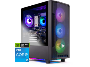 Skytech Shadow Gaming PC Desktop, Intel i5 12400F 2.5 GHz (4.4GHz Turbo), NVIDIA RTX 4060 8GB, 1TB NVMe SSD, 16GB DDR5 RAM 6000, 650W GOLD PSU, Wi-Fi, Win 11