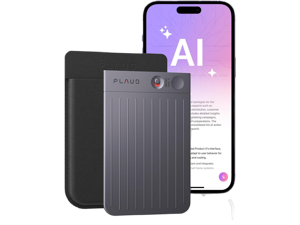 PLAUD Note AI Voice Recorder (with Black Magnetic Case) AI Transcribe & Summarize, Support 112 Languages, Audio Recorder for Lectures and Meetings, App Control, AI Notetaker BLACK