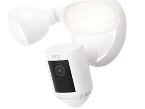 Ring Floodlight Cam Pro Wired, Outdoor Camera with Bird’s Eye View and 3D Motion Detection - White Ring Floodlight Cam Pro Wired, Outdoor Camera with Bird’s Eye View and 3D Motion Detection - White
