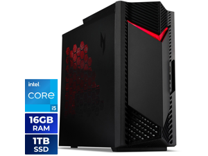 Acer Nitro 50 Gaming Desktop PC, Intel Core i5-14400F, GeForce RTX 3050, 16GB DDR5, 1 TB PCIe SSD, Windows 11 Home, N50-656-UR12