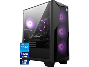 MSI Gaming Desktop PC Codex R2 B14NVL5-449US Intel Core i5-14400F 32GB DDR5 2TB SSD GeForce RTX 5060 Windows 11 Home