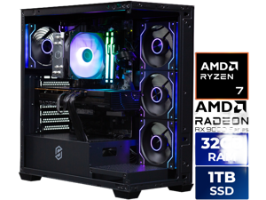 Stoneforged Crescent Gaming PC, AMD Ryzen 7 7700X, AMD Radeon RX 9070 XT, 32GB DDR5, 1TB NVMe SSD, Windows 11 Home Stoneforged Crescent Gaming PC, AMD Ryzen 7 7700X, AMD Radeon RX 9070 XT, 32GB DDR5, 1TB NVMe SSD, Windows 11 Home