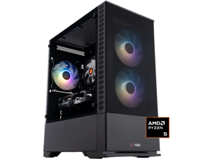 ABS Cyclone Ruby Gaming PC - Windows 11 - AMD Ryzen 5 9600X - GeForce RTX 5060 - DLSS 4 - AI-Powered Performance - 32GB DDR5 6000MHz - 1TB M.2 NVMe SSD - CR9600X5060