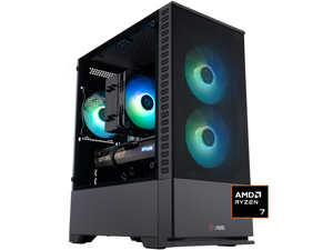 ABS Cyclone Aqua Gaming PC - Windows 11 - AMD Ryzen 7 7800X3D - GeForce RTX 5070 - DLSS 4 - AI-Powered Performance - 32GB DDR5 6400MHz - 1TB M.2 NVMe SSD - CA7800X3D5070