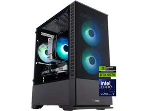 ABS Cyclone Aqua Gaming PC - Windows 11 - Intel Core Ultra 7 265KF - GeForce RTX 5070 - DLSS 4 - AI-Powered Performance - 32GB DDR5 6400MHz - 1TB M.2 NVMe SSD - CA265KF50702