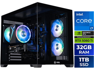 ABS Flux II Aqua Prebuilt Gaming PC - Windows 11 - Intel Core i7-14700F - GeForce RTX 5060 Ti 16GB - DLSS 4 - 32GB DDR4 - 1TB NVMe SSD ABS Flux II Aqua Prebuilt Gaming PC - Windows 11 - Intel Core i7-14700F - GeForce RTX 5060 Ti 16GB - DLSS 4 - 32GB DDR4 - 1TB NVMe SSD