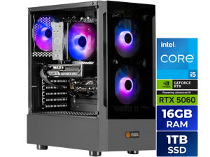 ABS Flavonius Aqua Prebuilt Gaming PC - Windows 11 - Intel Core i5-14400F - GeForce RTX 5060 8GB - DLSS 4 - 16GB DDR4 - 1TB NVMe SSD ABS Flavonius Aqua Prebuilt Gaming PC - Windows 11 - Intel Core i5-14400F - GeForce RTX 5060 8GB - DLSS 4 - 16GB DDR4 - 1TB NVMe SSD