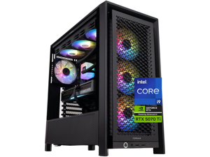 ABS Tempest 4000D Aqua Gaming PC - Windows 11 - Intel i9-14900KF - RTX 5070 Ti 16GB - DLSS 4 - AI-Powered Performance - 32GB DDR5 6400MHz - 2TB M.2 NVMe SSD - TA14900KF5070Ti
