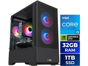 ABS Cyclone Aqua Prebuilt Gaming PC - Windows 11 - Intel Core i5-14400F - GeForce RTX 5060 - DLSS 4 - 32GB DDR4 3200 - 1TB M.2 SSD ABS Cyclone Aqua Prebuilt Gaming PC - Windows 11 - Intel Core i5-14400F - GeForce RTX 5060 - DLSS 4 - 32GB DDR4 3200 - 1TB M.2 SSD