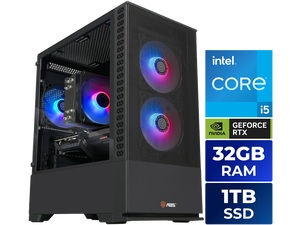 ABS Cyclone Aqua Prebuilt Gaming PC - Windows 11 - Intel Core i5-14400F - GeForce RTX 5060 8GB - DLSS 4 - 32GB DDR4 3200 - 1TB M.2 SSD ABS Cyclone Aqua Prebuilt Gaming PC - Windows 11 - Intel Core i5-14400F - GeForce RTX 5060 8GB - DLSS 4 - 32GB DDR4 3200 - 1TB M.2 SSD