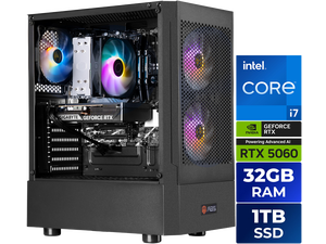 ABS Flavonius Aqua Prebuilt Gaming PC - Windows 11 - Intel Core i7-14700F - GeForce RTX 5060 8GB - DLSS 4 - 32GB DDR4 - 1TB NVMe SSD ABS Flavonius Aqua Prebuilt Gaming PC - Windows 11 - Intel Core i7-14700F - GeForce RTX 5060 8GB - DLSS 4 - 32GB DDR4 - 1TB NVMe SSD