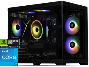 STORMCRAFT Gaming PC SIRIUS Intel Core i5-14400F NVIDIA GeForce RTX 5060 TI 8GB - AI Powered 32GB (16Gx2) DDR5 RGB 6000MHz 1TB NVMe SSD 650W PSU Windows 11 Home - SI1440FCB-56TN1