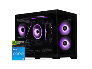 STORMCRAFT Gaming PC SIRIUS Intel Core i5-14400F NVIDIA GeForce RTX 5060  – AI Powered 16GB DDR5 6000MHz RGB 1TB NVMe SSD 650W PSU Windows 11 Home - SI1440FBB-560N1
