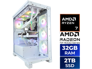 AZZA Gaming Desktop CARMEL SNOW AMD Ryzen 7 7800X3D 32GB DDR5 2TB M.2 SSD AMD Radeon RX 9070 XT Windows 11 Home AZZA Gaming Desktop CARMEL SNOW AMD Ryzen 7 7800X3D 32GB DDR5 2TB M.2 SSD AMD Radeon RX 9070 XT Windows 11 Home