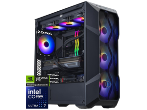 Cooler Master TD5 Pro - Intel Core Ultra 7-265KF - GeForce RTX 5070 Ti - 32GB DDR5 6000MHz - 2TB M.2 NVMe SSD - Windows 11 - 360mm AIO - Gaming PC