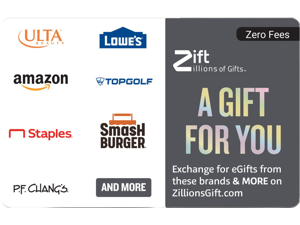 Zift Zillions of Gifts Virtual – A Gift For You $50 Gift Card (Email Delivery)