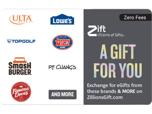 Zift Zillions of Gifts Virtual – A Gift For You $50 Gift Card (Email Delivery)