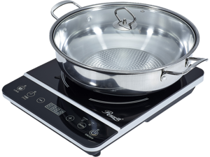 Rosewill Portable Induction Cooktop Burner, 1800W, 8 Power/Temp Levels, Touch Panel, LED Display, Timer, Auto Shut-Off, Child Safety Lock, Includes Stainless Steel Pot - (RHAI-13001)