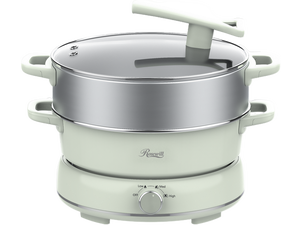 Rosewill 12.7 QT Electric Hot Pot with Multiple Functions, Split Design with 11.8 inch Wider Cooking Pot and SUS Steam Basket, 1600W High Power, Includes Utensils - Light Green Rosewill 12.7 QT Electric Hot Pot with Multiple Functions, Split Design with 11.8 inch Wider Cooking Pot and SUS Steam Basket, 1600W High Power, Includes Utensils - Light Green