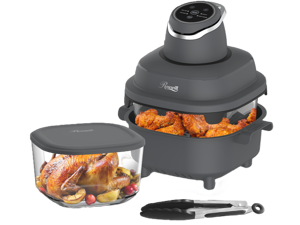 Rosewill 4-in-1 Portable Glass Air Fryer, 4.7QT Transparent Glass Cooking Pot with Storage Lid & Tongs, Compact Smart for Deep Roast, Recrisp, Keep Warm – Dark Grey Rosewill 4-in-1 Portable Glass Air Fryer, 4.7QT Transparent Glass Cooking Pot with Storage Lid & Tongs, Compact Smart for Deep Roast, Recrisp, Keep Warm – Dark Grey