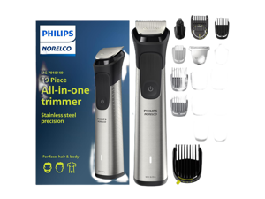 Philips Norelco Multigroom Series 7000 , Mens Grooming Kit with Trimmer for Beard, Head, Hair, Body, and Face - NO BLADE OIL NEEDED, MG7910/49