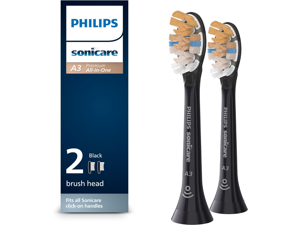 Philips Sonicare HX9092/95 Premium All-in-One (A3) Replacement Toothbrush Heads, Smart Recognition, Black 2-pk Philips Sonicare HX9092/95 Premium All-in-One (A3) Replacement Toothbrush Heads, Smart Recognition, Black 2-pk