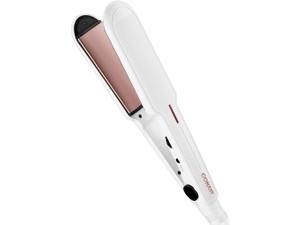 Conair Double Ceramic Flat Iron, 1½-inch Flat Iron, 5 Heat Settings Up to 410°F, Extra-Wide Floating Plates, For All Hair Types and Textures, White Conair Double Ceramic Flat Iron, 1½-inch Flat Iron, 5 Heat Settings Up to 410°F, Extra-Wide Floating Plates, For All Hair Types and Textures, White