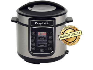 MEGACHEF MCPR100A Quart Digital Pressure Cooker with 14 Pre-set Multi Function MEGACHEF MCPR100A Quart Digital Pressure Cooker with 14 Pre-set Multi Function