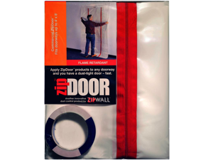 Dust Barrier Door,Clear,5 Ft x 8-1/2 Ft ZIPWALL ZDC
