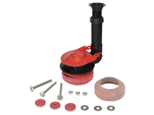 KORKY 5030BP Flush Vlv Kt, Plastic, Rubber, SS, Black/Red