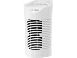 Lasko Desktop Air Purifier with 3-Stage Filtration, HF11200, White
