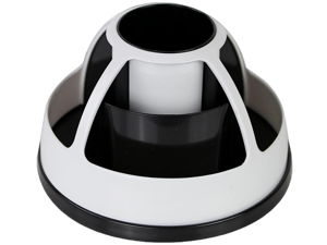 Rotating Desk Organizer Caddy, Plastic Storage Holder, White and Black Rotating Desk Organizer Caddy, Plastic Storage Holder, White and Black