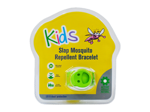 Slap Mosquito Repellent Smiley Bracelet w/ Two 15 Day Refill Pellets - Green Slap Mosquito Repellent Smiley Bracelet w/ Two 15 Day Refill Pellets - Green