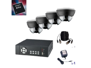 4ch DVR Package: H.264 DVR, SONY EFFIO Dome Camera, Power Supply and Cables, 3G phone support 4ch DVR Package: H.264 DVR, SONY EFFIO Dome Camera, Power Supply and Cables, 3G phone support