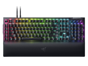 Razer BlackWidow V4 Pro Wired Mechanical Gaming Keyboard - Yellow Switches (Linear & Silent), Doubleshot ABS Keycaps, Command Dial, Chroma RGB, Magnetic Wrist Rest, Snap Tap