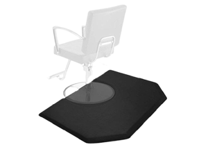 saloniture 5 ft. x 4 ft. salon & barber shop chair antifatigue mat  black hexagon  1 in. thick