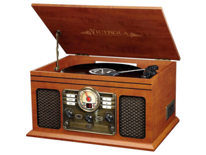 Victrola VTA200BMAH Classic Wood 6-in-1 Bluetooth Turntable Entertainment Center Victrola VTA200BMAH Classic Wood 6-in-1 Bluetooth Turntable Entertainment Center