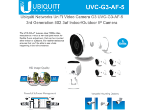 Ubiquiti UniFi UVC-G3-AF 4 Megapixel Network Camera - 5 Pack