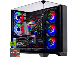 Skytech O11 Vision Gaming PC Desktop, Ryzen 7 7800X3D 4.2 GHz (5GHz Turbo), NVIDIA RTX 5070 Ti 16GB GDDR7, 1TB Gen4 SSD, 32GB DDR5 RAM 6000 RGB, 850W GOLD ATX 3.0 PSU, 360mm AIO , Wi-Fi, Win 11 Home