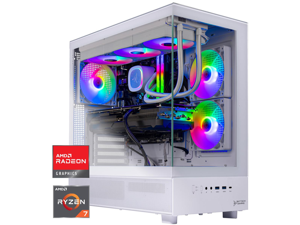 Skytech Azure Gaming PC Desktop, Ryzen 7 9800X3D 4.7 GHz (5.2 GHz Turbo Boost), AMD RX 9070 XT 16GB GDDR6, 2TB Gen4 NVME SSD, 32GB DDR5 RAM 6000 RGB, 1000W GOLD PSU, Wi-Fi, Win 11