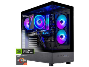 Skytech Azure Gaming PC Desktop, Ryzen 7 7700 3.8 GHz (5.3GHz Turbo), NVIDIA RTX 5060 Ti 16GB GDDR7, 1TB Gen4 NVMe SSD, 32GB DDR5 RAM 6000 RGB, 650W GOLD PSU, Wi-Fi, Win 11,Montech XR