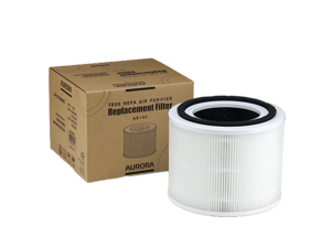 Aurora AR10F Air Purifier Replacement Filter, Compatible with Aurora AR100W, H13 True HEPA Filter with 3-in-1 Filter , 1 Pack, White