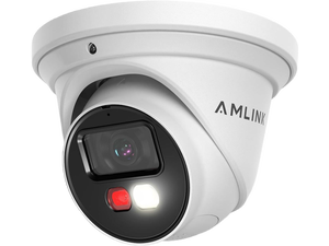 AMLINK 5MP Security AI IP PoE Camera, Night Color 100ft, Human/Vehicle Detection, NDAA Compliant, Indoor Outdoor Surveillance Turret, 2-Way Audio, Support 256GB MicroSD, Deterrent, 20fps AL5M-T5171EW AMLINK 5MP Security AI IP PoE Camera, Night Color 100ft, Human/Vehicle Detection, NDAA Compliant, Indoor Outdoor Surveillance Turret, 2-Way Audio, Support 256GB MicroSD, Deterrent, 20fps AL5M-T5171EW